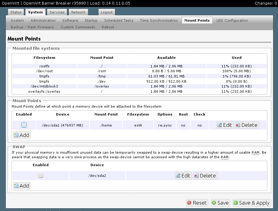 The partition(s) on your USB device is already listed in Luci. The partition(s) on your USB device is already listed in Luci.